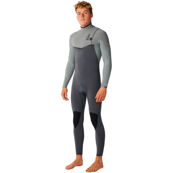 2026 Rip Curl Mens E-Bomb 4/3mm Zip Free Wetsuit 17MMFS - Charcoal Grey